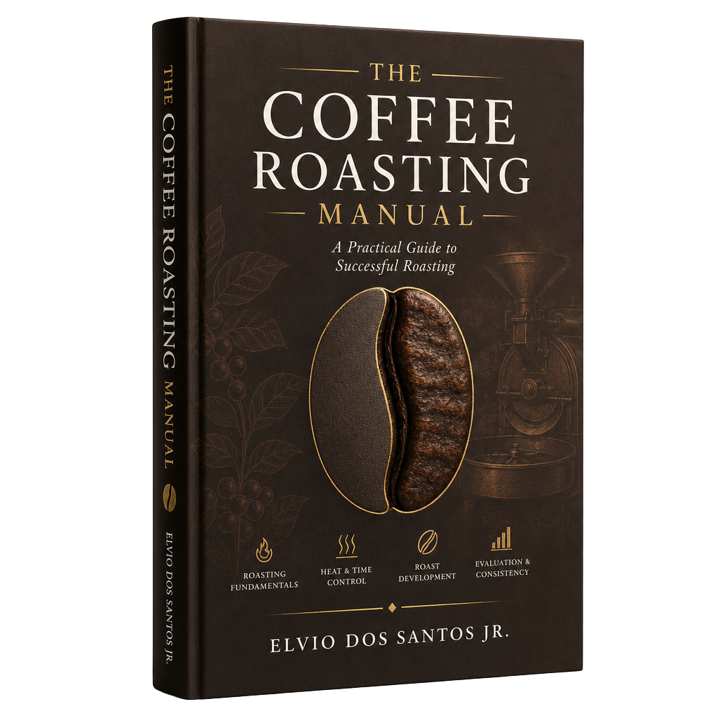The Coffee Roasting Manual — hardcover mockup